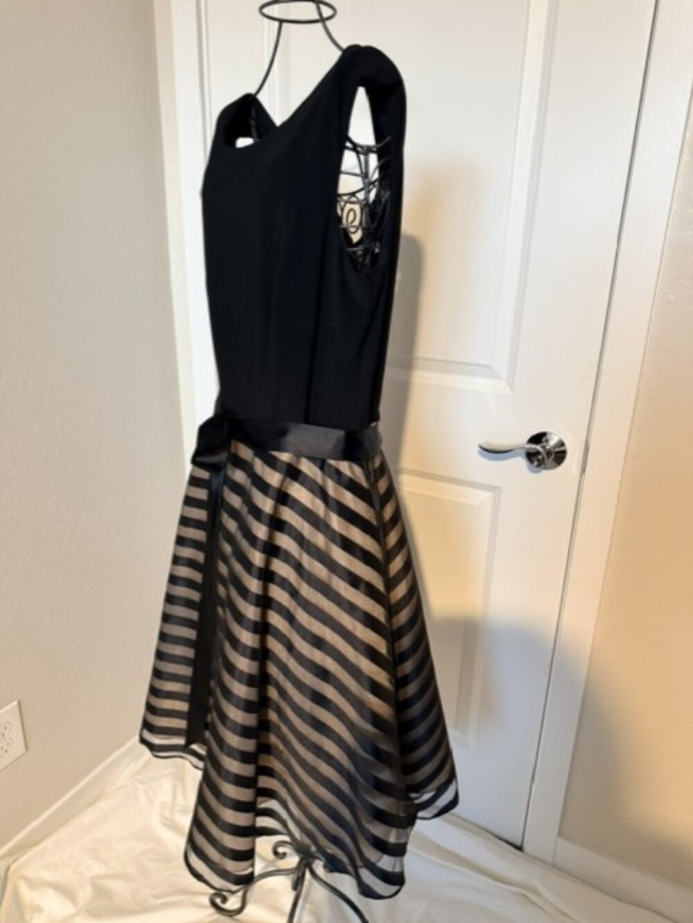CB Established 1962 Striped Fit & Flare Cocktail Dress Size 14 - Picture 6 of 14